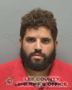 Mugshot of Hector Luis Sanabria booked in Lee County, Florida on July 31, 2026