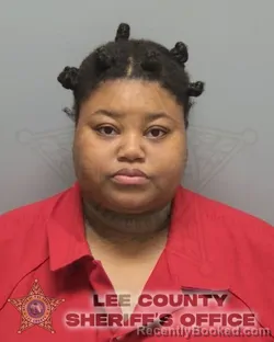 Mugshot of Trinity Nevaeh Mobley booked in Lee County, Florida on July 31, 2026