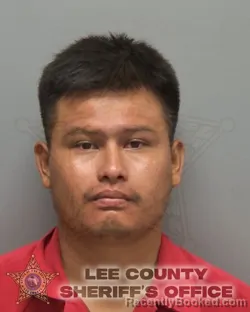Mugshot of Obed Miqueas Guzman Miranda booked in Lee County, Florida on August 1, 2026
