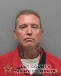 Mugshot of Adam Charles Ward booked in Lee County, Florida on August 2, 2026