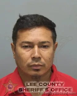 Mugshot of Jose Feliciano Martinez Perez booked in Lee County, Florida on August 2, 2026