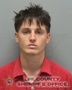 Mugshot of Nathan Eugene Loghry booked in Lee County, Florida on August 2, 2026