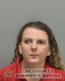 Mugshot of Rebecca Marie Hunt booked in Lee County, Florida on August 10, 2026