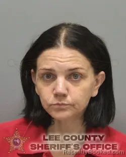 Mugshot of Leanna June Meadows booked in Lee County, Florida on August 12, 2026