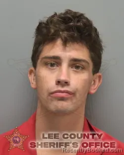 Mugshot of Cristopher David Hoppe booked in Lee County, Florida on August 12, 2026
