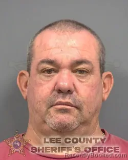 Mugshot of David Garcia booked in Lee County, Florida on August 13, 2026