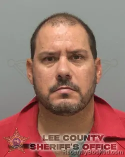 Mugshot of George Moreno Acosta booked in Lee County, Florida on August 13, 2026