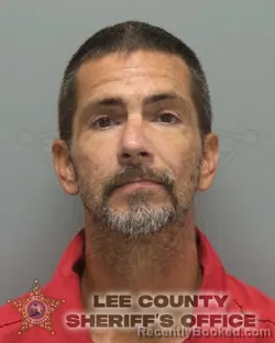 Mugshot of Brian John Gwaltney booked in Lee County, Florida on August 13, 2026