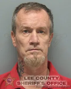Mugshot of Kelly Shane Cooley booked in Lee County, Florida on August 13, 2026