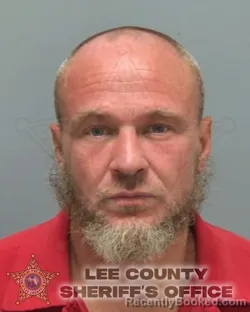 Mugshot of Kevin James Mallory booked in Lee County, Florida on August 13, 2026