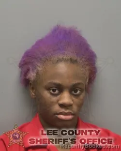 Mugshot of Da'jah Machelle Cooper booked in Lee County, Florida on August 14, 2026