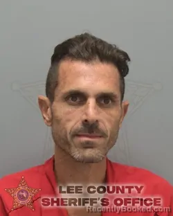 Mugshot of Bryan Christopher Hamilton booked in Lee County, Florida on August 14, 2026