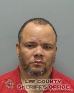 Mugshot of Abel Redonet Gutierrez booked in Lee County, Florida on August 15, 2026