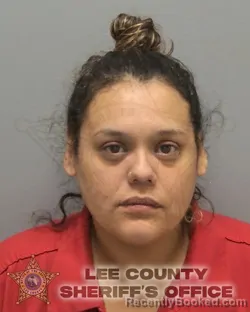 Mugshot of Ruby Ann Perez booked in Lee County, Florida on August 15, 2026