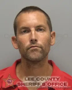 Mugshot of Thomas Christopher Karba booked in Lee County, Florida on August 15, 2026