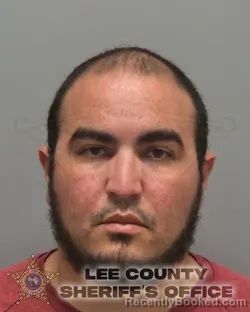 Mugshot of Jorge Lazaro Castillo Baena booked in Lee County, Florida on August 15, 2026