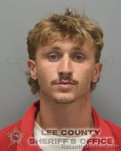Mugshot of Reid Joseph Locke booked in Lee County, Florida on August 15, 2026