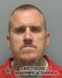 Mugshot of Justin Lee Nieman booked in Lee County, Florida on August 16, 2026