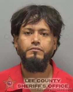 Mugshot of Jose Pablo Contrera Hidrogo booked in Lee County, Florida on August 16, 2026