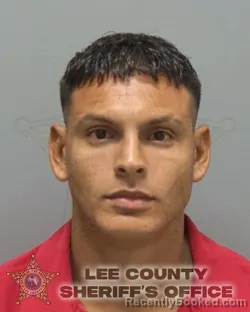 Mugshot of Danilo Giovanny Sanchez Ruz booked in Lee County, Florida on August 16, 2026