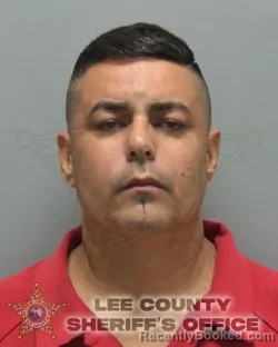 Mugshot of Naudel Perezmartin booked in Lee County, Florida on August 16, 2026