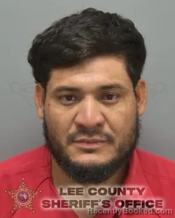Mugshot of Emanuel De Jesus Zepeda De La Cruz booked in Lee County, Florida on August 16, 2026