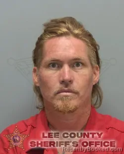 Mugshot of Christopher Lee Adams booked in Lee County, Florida on August 16, 2026