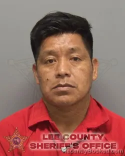Mugshot of Abner Rodrigo Sales Domingo booked in Lee County, Florida on August 16, 2026