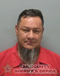 Mugshot of Johnny W Morales Perez booked in Lee County, Florida on August 16, 2026