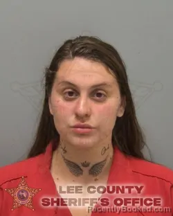 Mugshot of Abigail Rhea Santos booked in Lee County, Florida on August 17, 2026