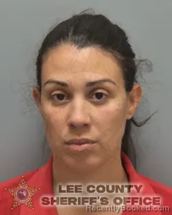 Mugshot of April Stephanie Ruiz booked in Lee County, Florida on August 17, 2026