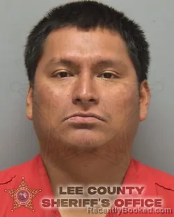 Mugshot of Gabriel Gomez Santiago booked in Lee County, Florida on August 17, 2026