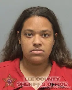 Mugshot of Audrey Shamia Adams booked in Lee County, Florida on August 18, 2026