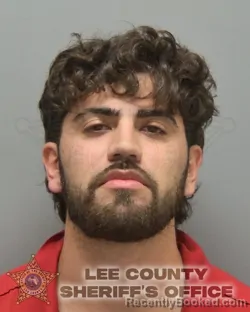 Mugshot of Matthew Velez booked in Lee County, Florida on August 18, 2026