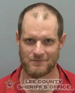 Mugshot of Alex Mathew Swain booked in Lee County, Florida on August 18, 2026