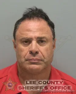 Mugshot of Angelo Grassano booked in Lee County, Florida on August 18, 2026