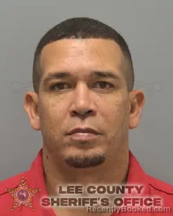 Mugshot of Hector Gonzalez Sanregre booked in Lee County, Florida on August 18, 2026