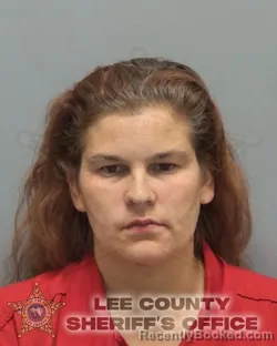 Mugshot of Ashley Marie Hrdlicka booked in Lee County, Florida on August 19, 2026