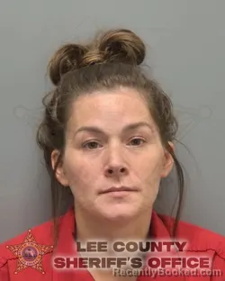 Mugshot of Meghan Mary Golemme booked in Lee County, Florida on August 19, 2026