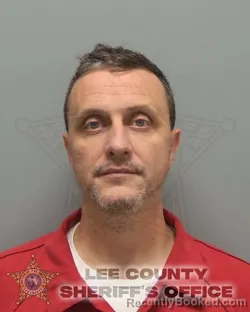 Mugshot of Nicholas John Mladucky booked in Lee County, Florida on August 20, 2026