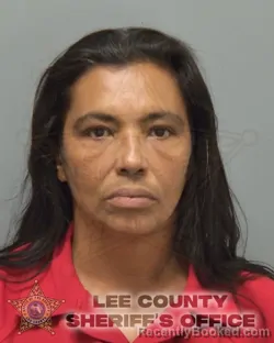 Mugshot of Adalgisa Oliveira Caldeira Brada booked in Lee County, Florida on August 21, 2026