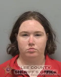 Mugshot of Alyssa Renee Hipple booked in Lee County, Florida on August 21, 2026