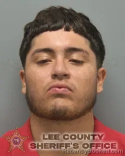 Mugshot of Jesse Garcia Cruz booked in Lee County, Florida on August 22, 2026