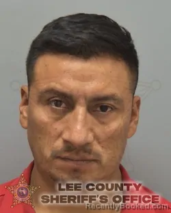 Mugshot of Jesus Hernandez Sarat booked in Lee County, Florida on August 22, 2026