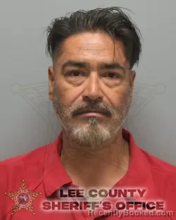Mugshot of Ruben Barron Tapia booked in Lee County, Florida on August 22, 2026