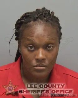 Mugshot of Tylaesia Mercedes Jordan booked in Lee County, Florida on August 22, 2026