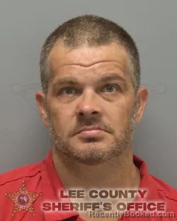 Mugshot of Shane Allen Obryon booked in Lee County, Florida on August 22, 2026