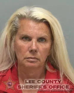 Mugshot of Elizabeth Louise Shafer booked in Lee County, Florida on August 22, 2026