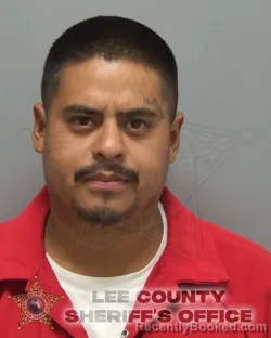 Mugshot of Allan Javier Funez-Hernandez booked in Lee County, Florida on August 22, 2026