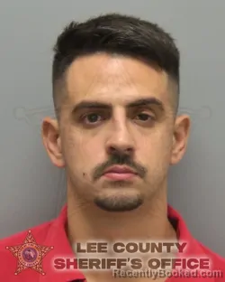 Mugshot of Antonio Efrain Arias booked in Lee County, Florida on August 23, 2026